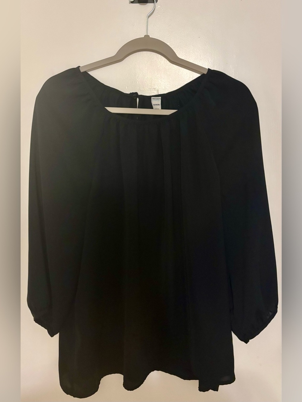 Old Navy - Women’s Size XL - Black Peasant Style Blouse